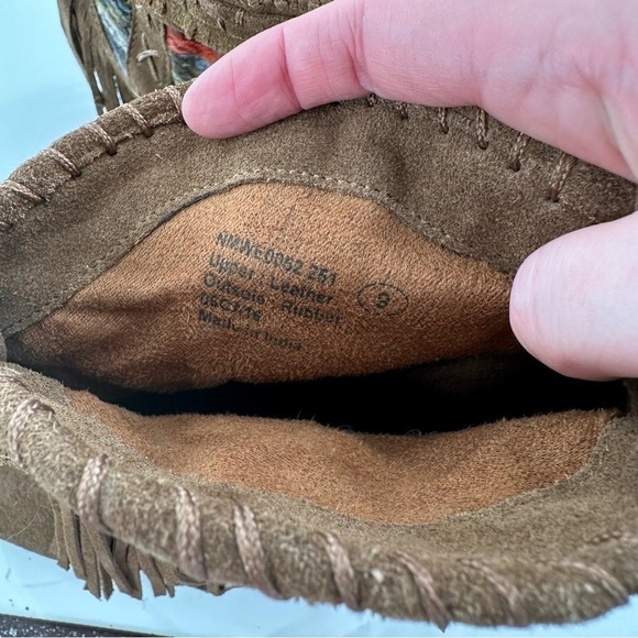 Naughty monkey trixie ankle booties 10 brown suede boho tribal western boots - Picture 12 of 15